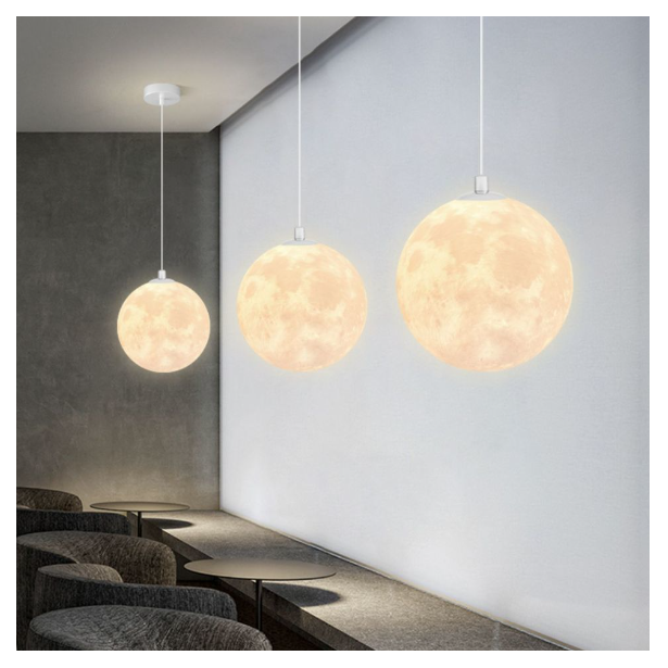Stylish PLA healing moonlight indirect pendant light for coffee shop