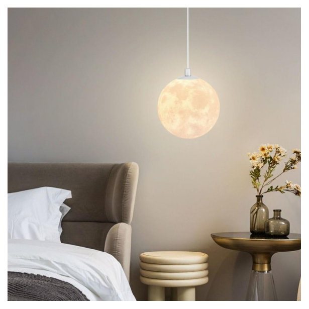 Stylish PLA healing moonlight indirect pendant light for coffee shop